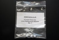 8 Tooth Pinion Gears - Pack of 3